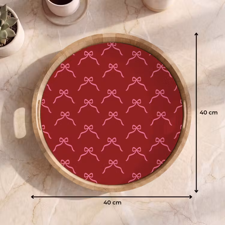 Dienblad - Strik - Kerst - Rood - Roze — 9