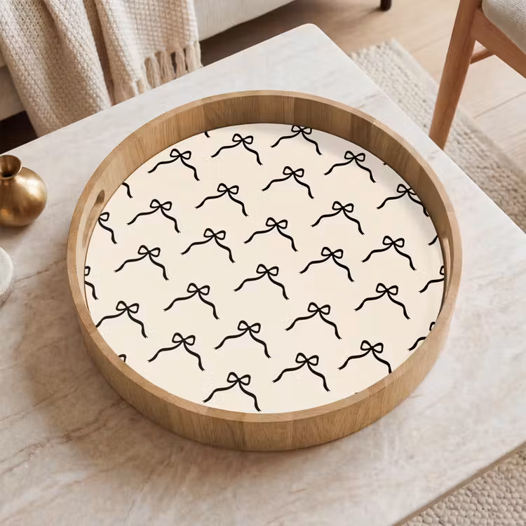 Dienblad - Strik - Kerst - Wit - Zwart — 2