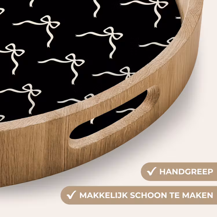 Dienblad - Strik - Kerst - Zwart - Wit — 5
