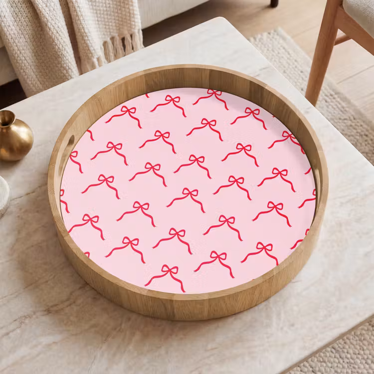 Dienblad - Strik - Rood - Kerst - Roze — 2