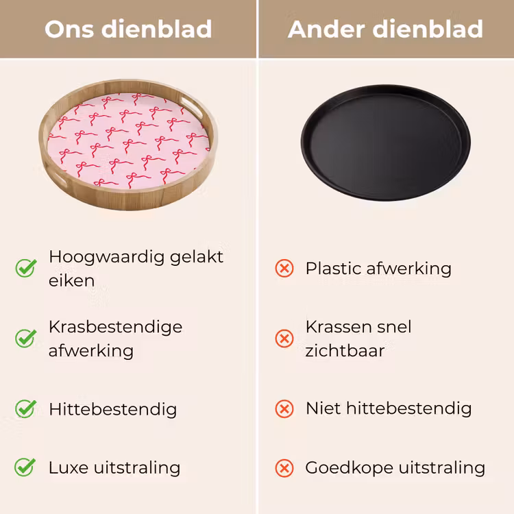 Dienblad - Strik - Rood - Kerst - Roze — 3