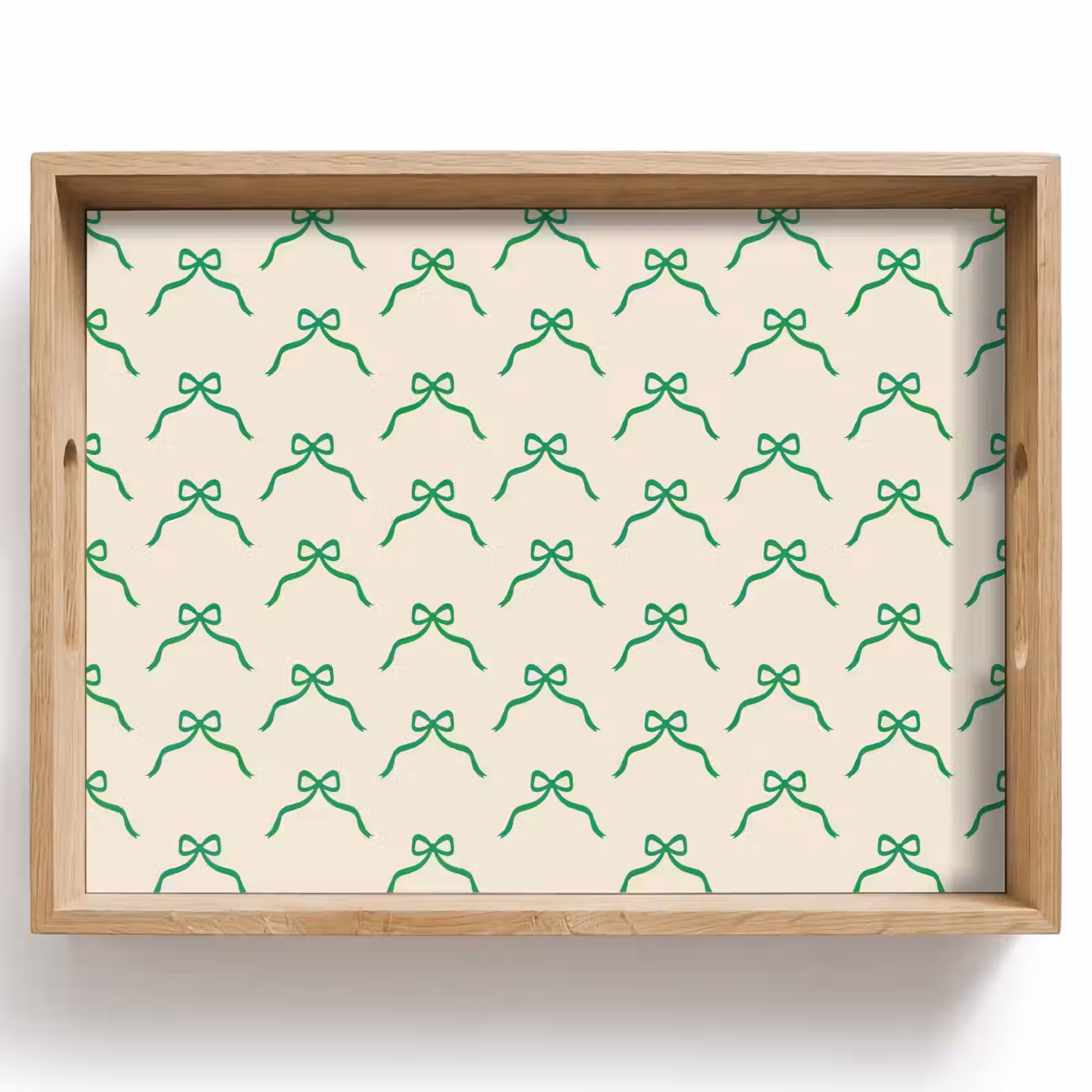 Dienblad - Strik - Crème - Groen - Kerst — 1
