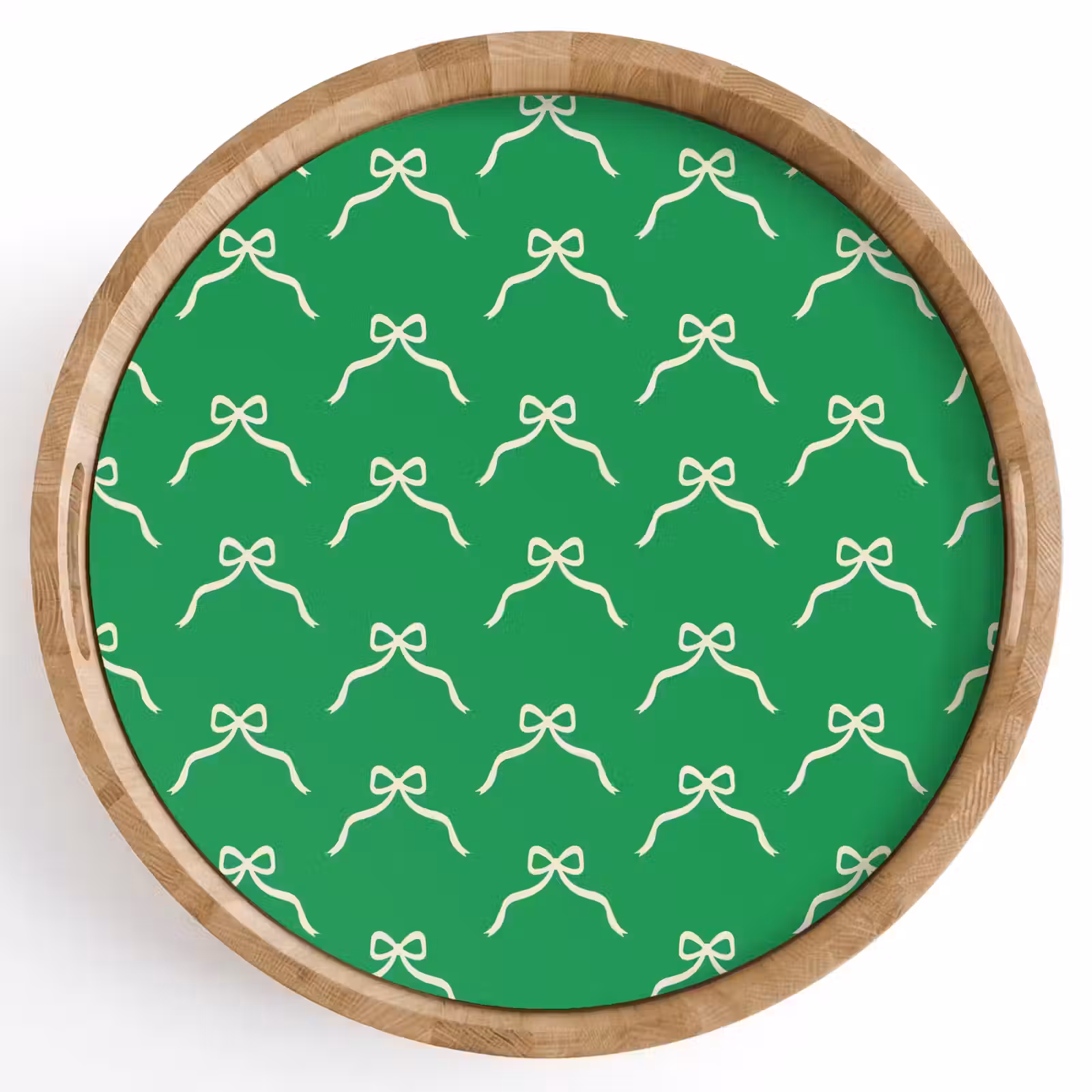 Dienblad - Strik - Kerst - Groen - Wit — 1