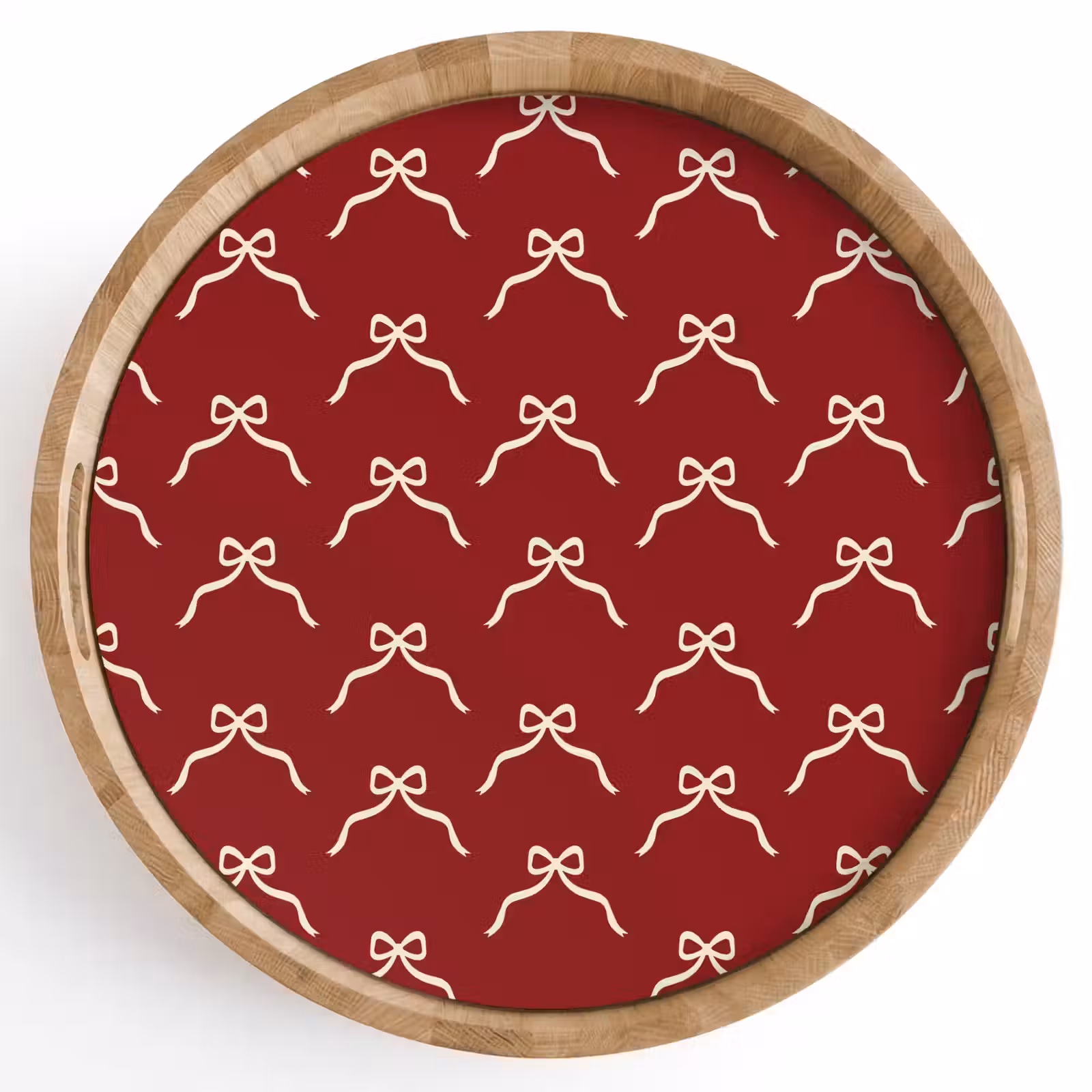 Dienblad - Strik - Kerst - Rood - Wit — 1