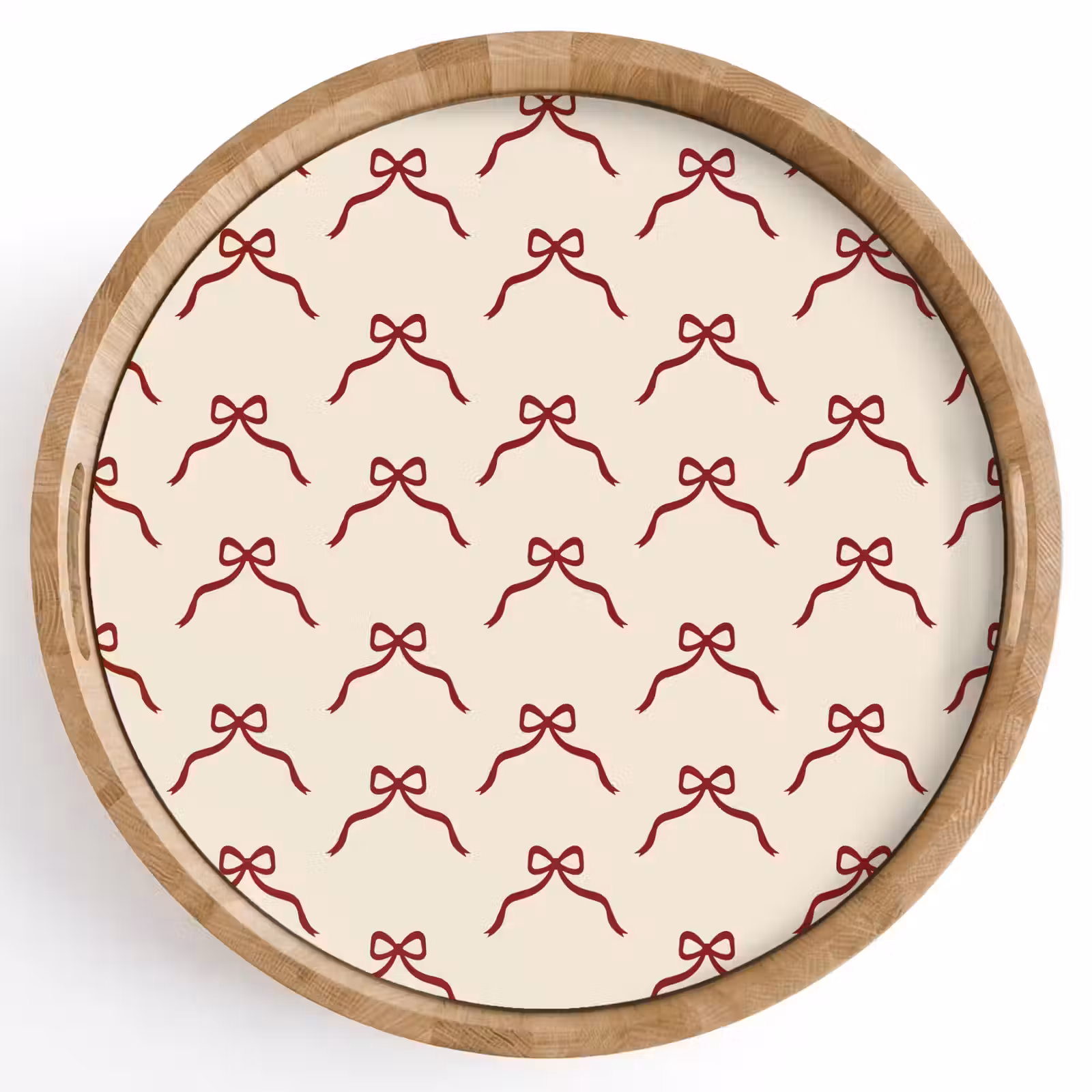 Dienblad - Strik - Rood - Crème - Kerst — 1