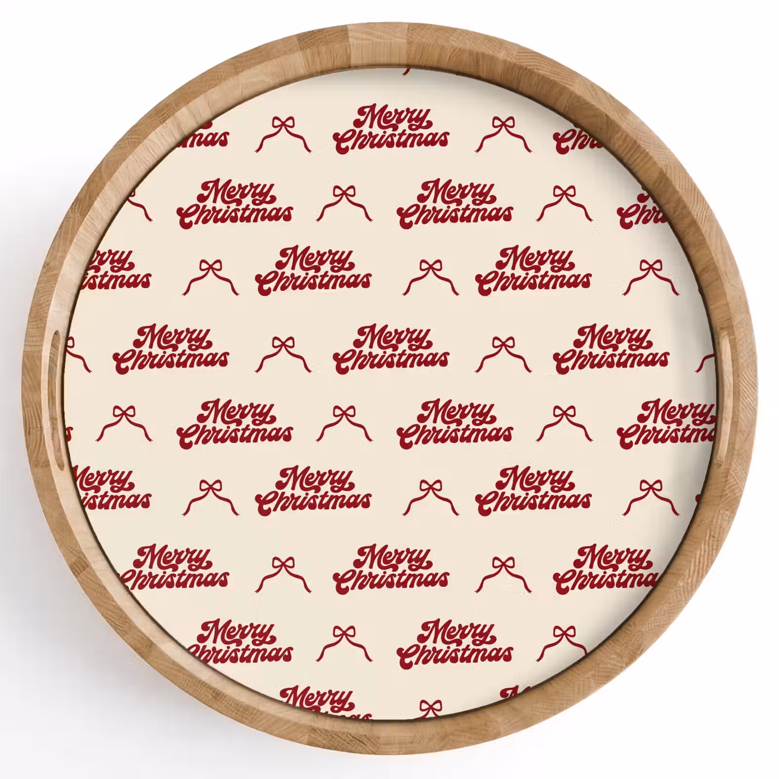 Dienblad - Tekst - Rood - Crème - Strik — 1