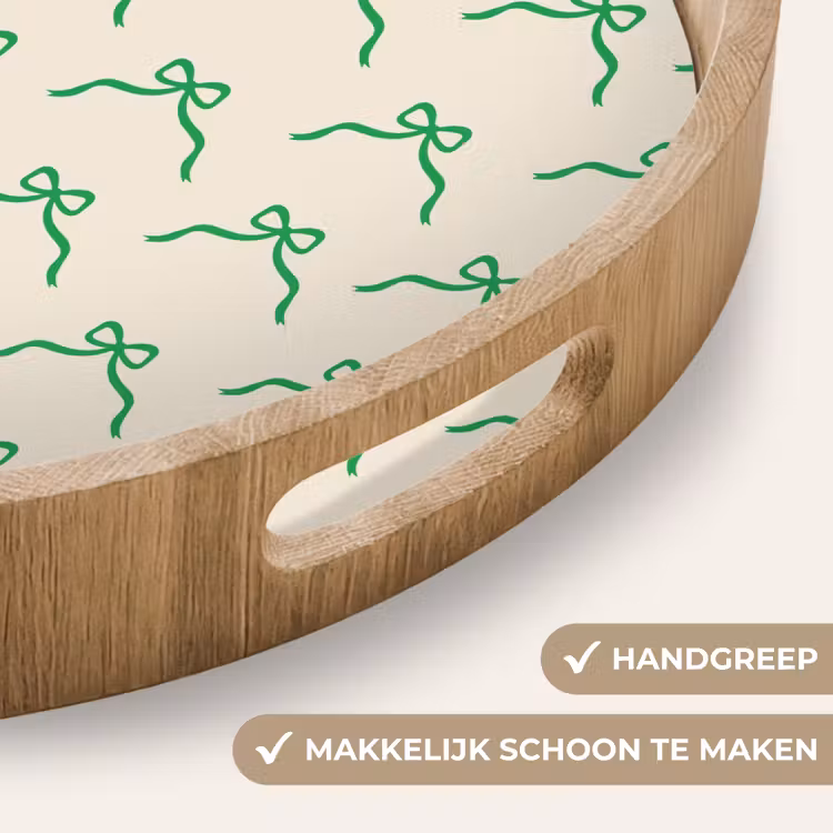 Dienblad - Strik - Crème - Groen - Kerst — 5