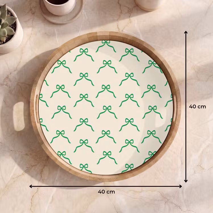 Dienblad - Strik - Crème - Groen - Kerst — 9