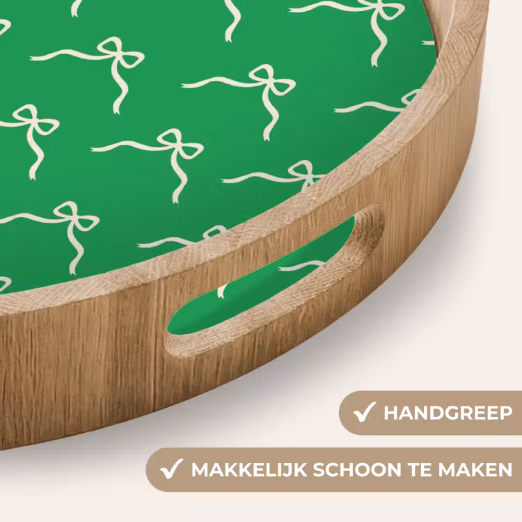 Dienblad - Strik - Kerst - Groen - Wit — 5