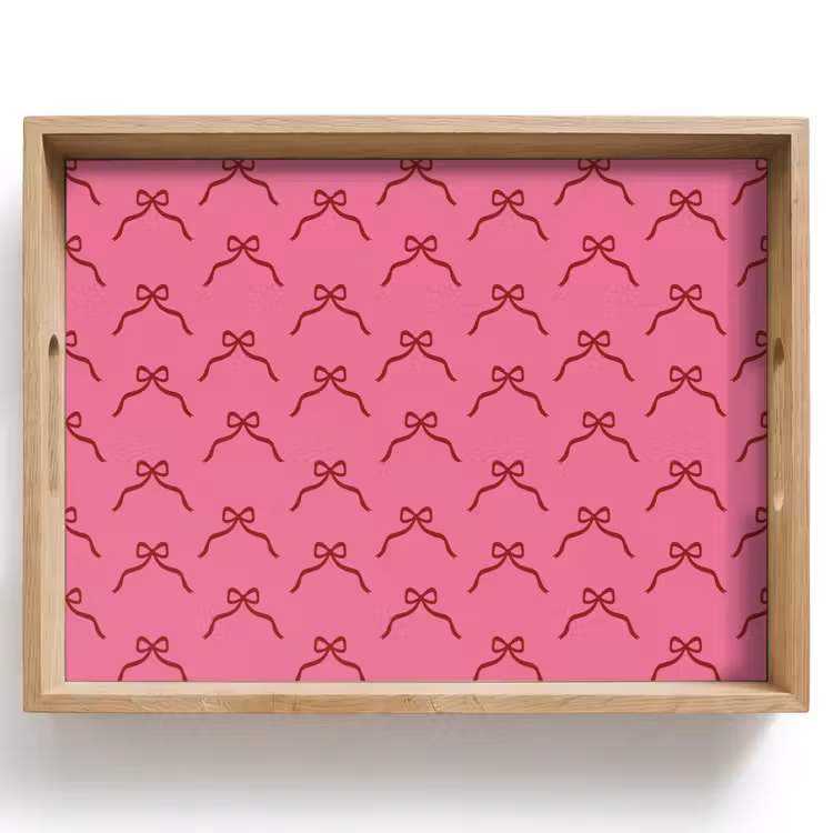 Dienblad - Strik - Rood - Roze - Kerst — 1