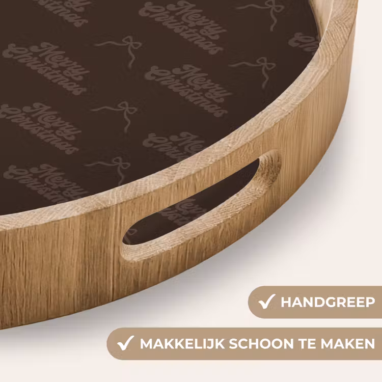 Dienblad - Tekst - Bruin - Strik — 5