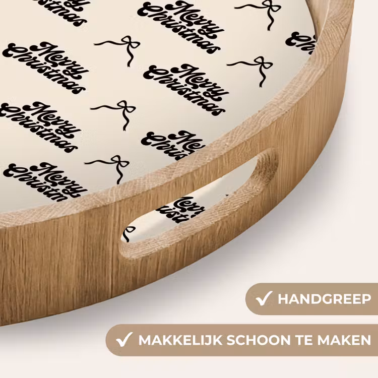 Dienblad - Tekst - Crème - Zwart - Kerst — 5