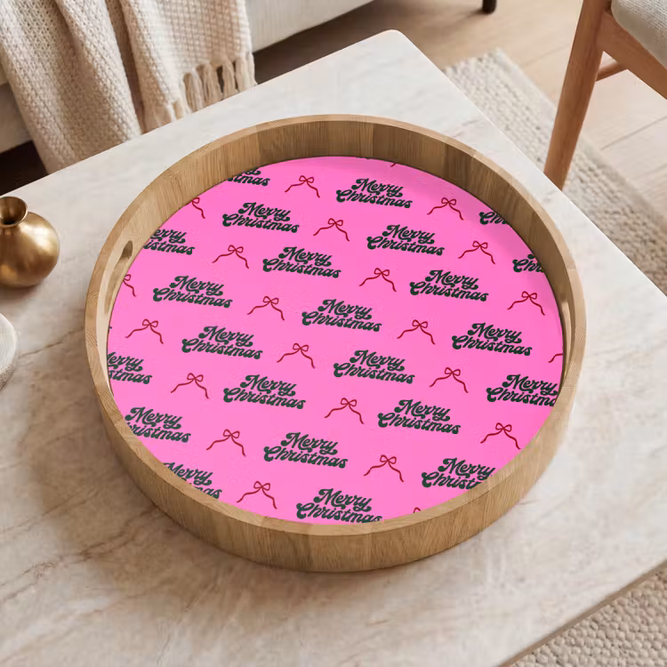 Dienblad - Tekst - Neon - Roze - Kerst — 2