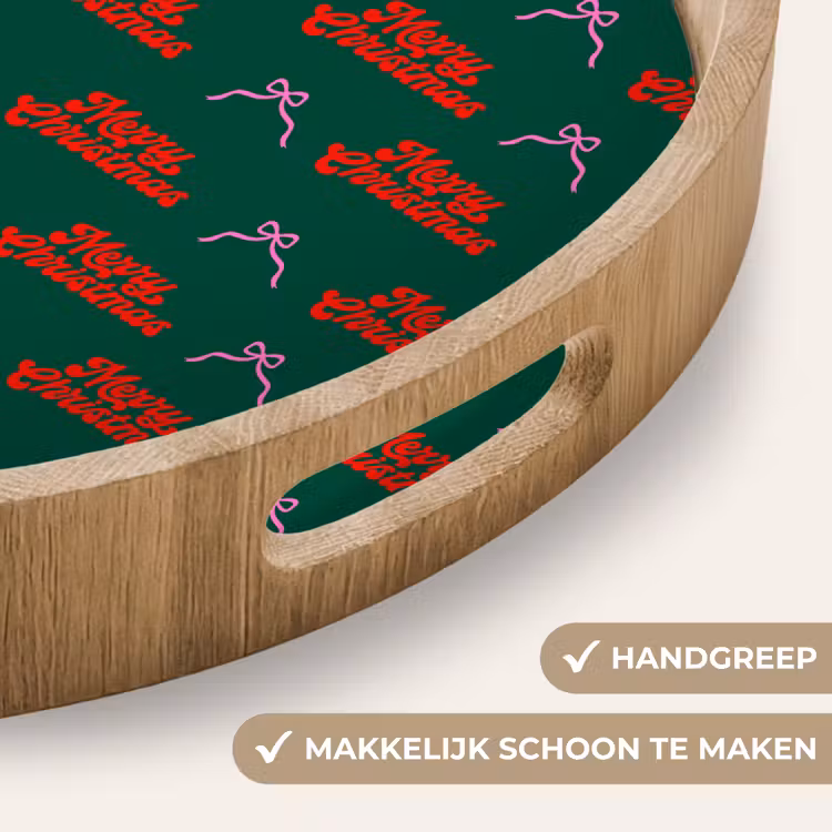 Dienblad - Tekst - Roze - Rood - Groen - Strik — 5