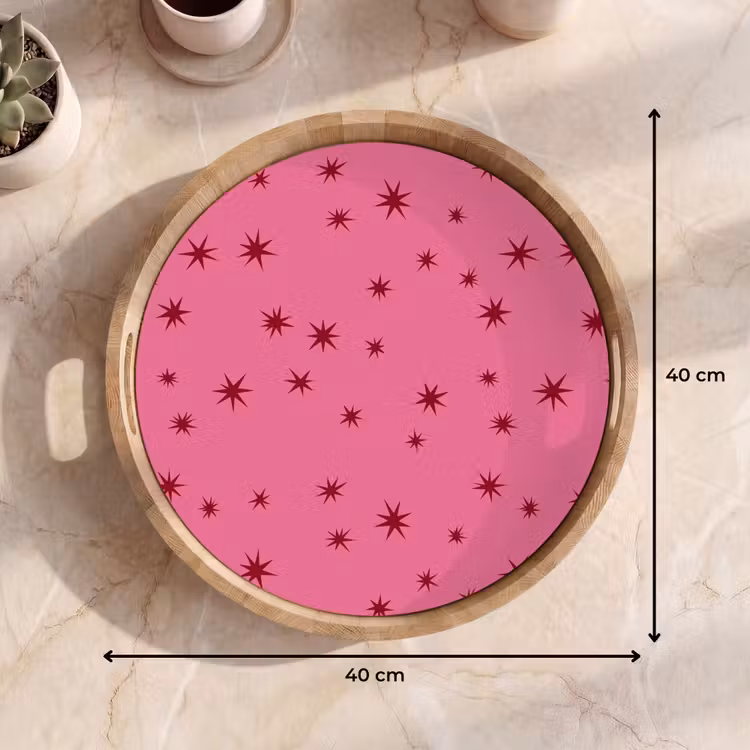 Dienblad - Kerst - Ster - Rood - Roze — 9