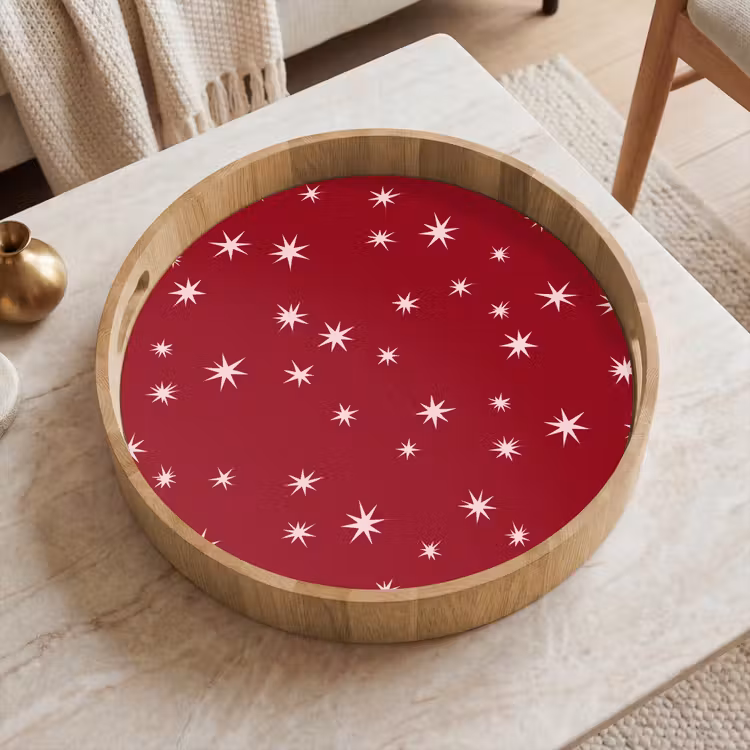 Dienblad - Rood - Wit - Kerst - Ster — 2