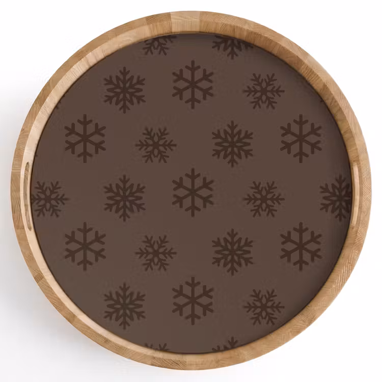 Dienblad - Sneeuwvlok - Kerst - Bruin — 1