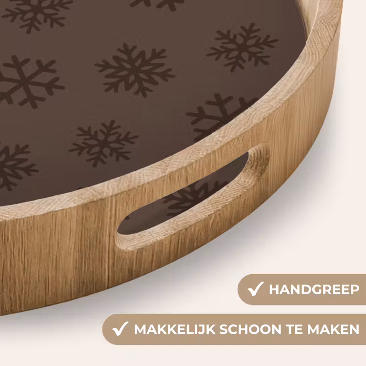 Dienblad - Sneeuwvlok - Kerst - Bruin — 5