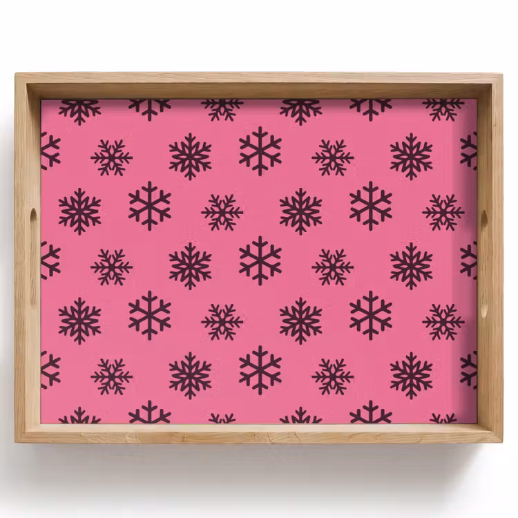 Dienblad - Sneeuwvlok - Paars - Roze - Kerst — 1