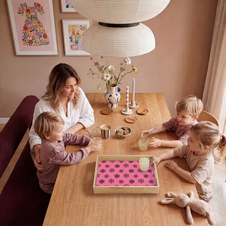 Dienblad - Sneeuwvlok - Paars - Roze - Kerst — 7