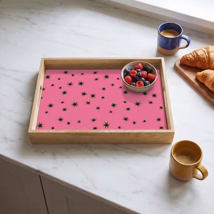 Dienblad - Ster - Groen - Roze - Kerst — 4