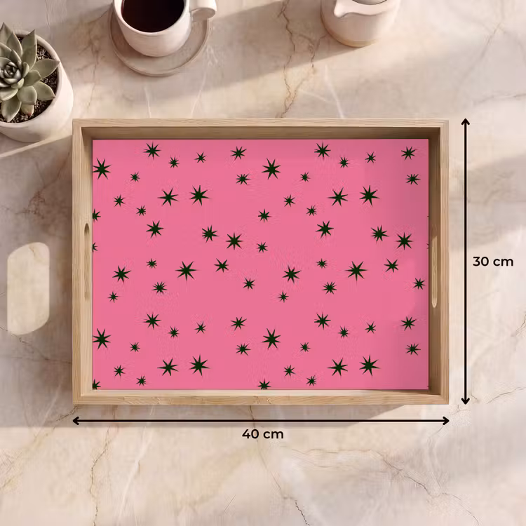 Dienblad - Ster - Groen - Roze - Kerst — 9