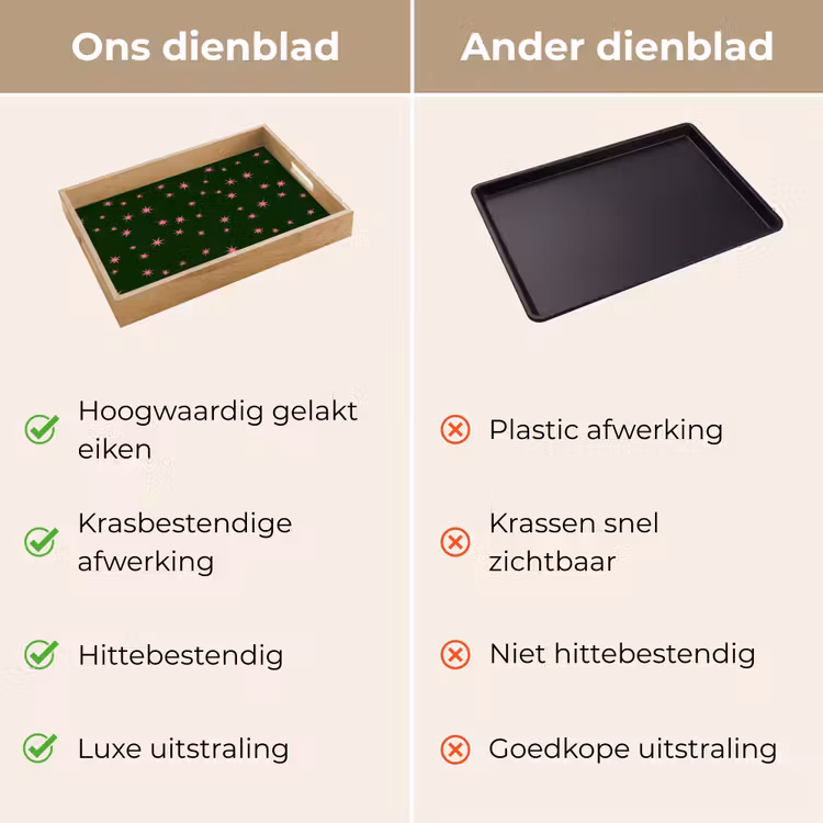 Dienblad - Ster - Roze - Groen - Kerst — 3