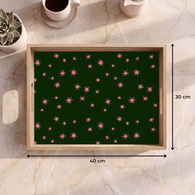 Dienblad - Ster - Roze - Groen - Kerst — 9