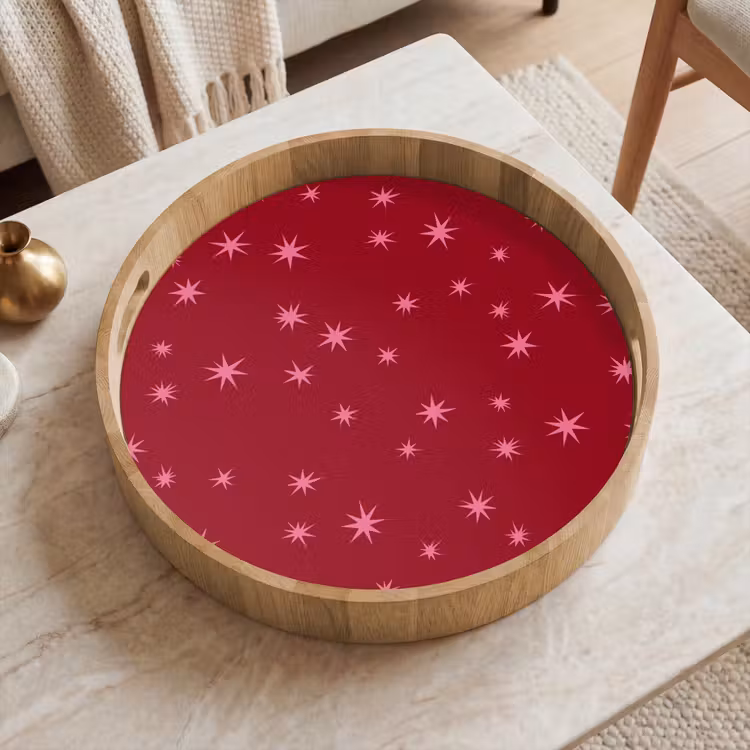 Dienblad - Ster - Roze - Kerst - Rood — 2