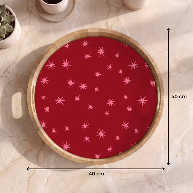 Dienblad - Ster - Roze - Kerst - Rood — 9