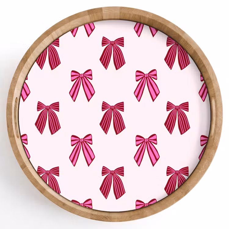 Dienblad - Strikken - Kerst - Roze — 1