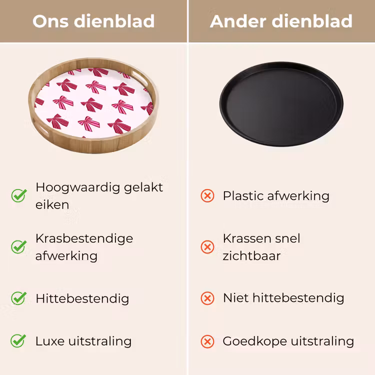 Dienblad - Strikken - Kerst - Roze — 3
