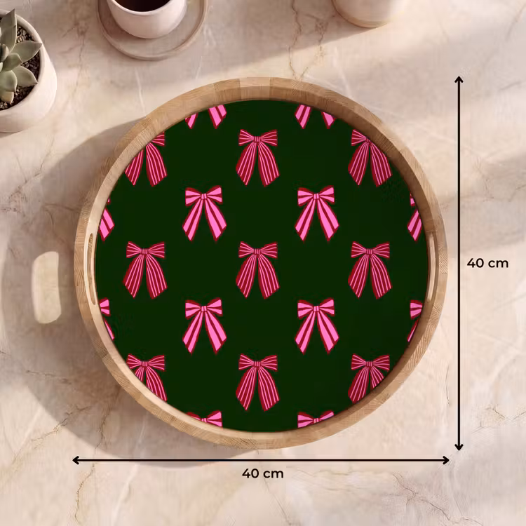 Dienblad - Strikken - Kerst - Roze - Groen — 9