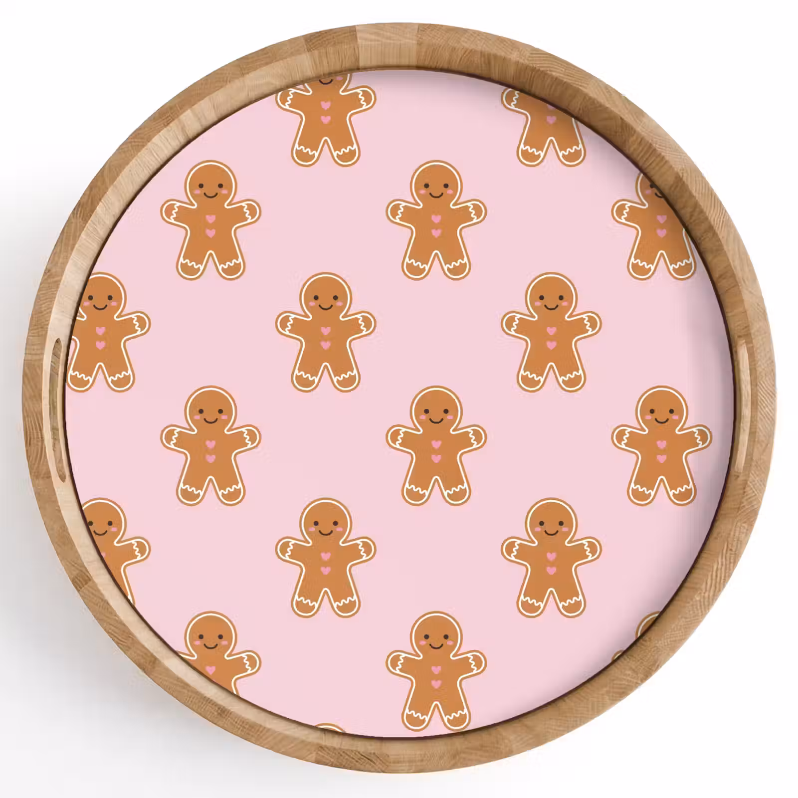 Dienblad - Peperkoek - Kerst - Roze — 1