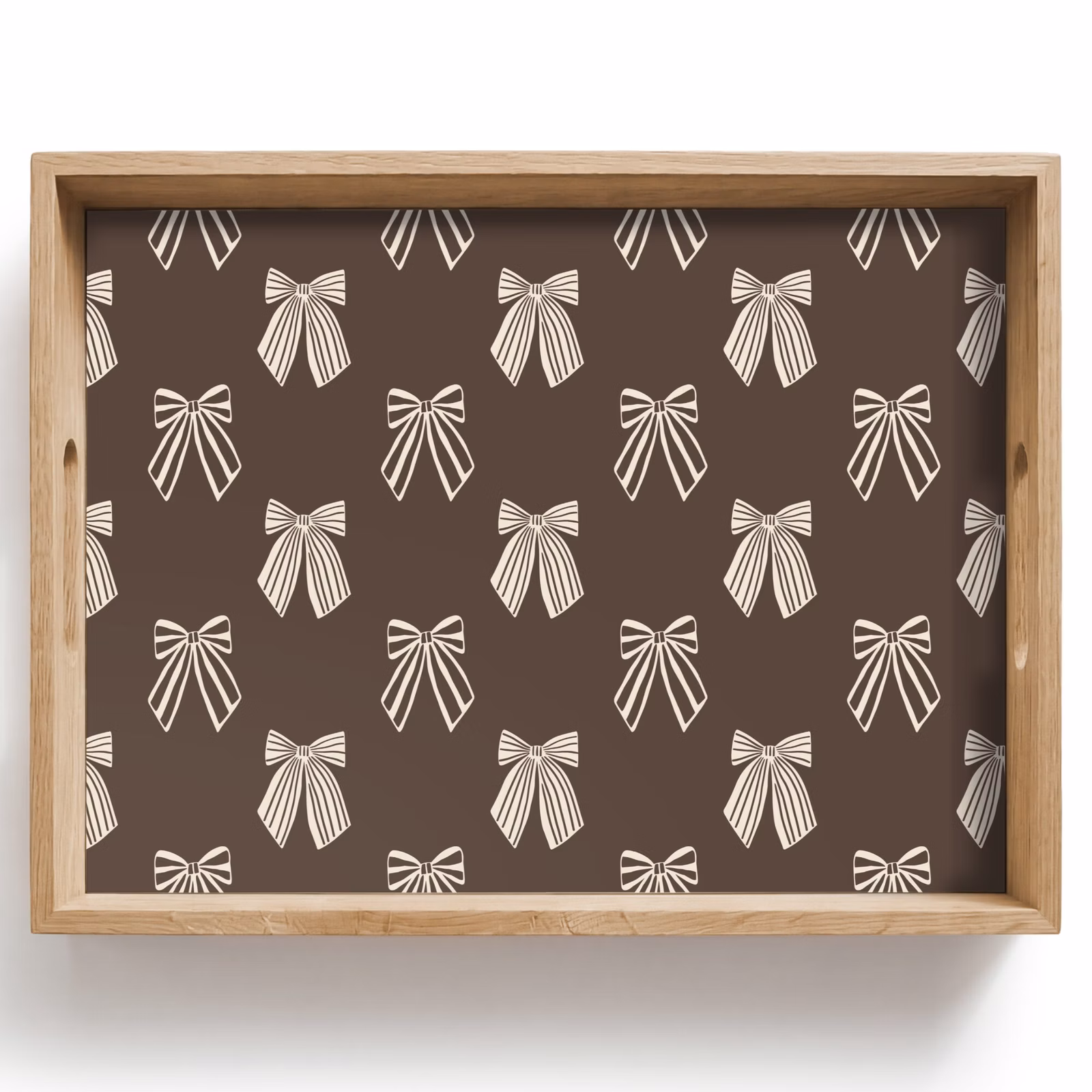 Dienblad - Strikken - Kerst - Bruin - Crème — 1