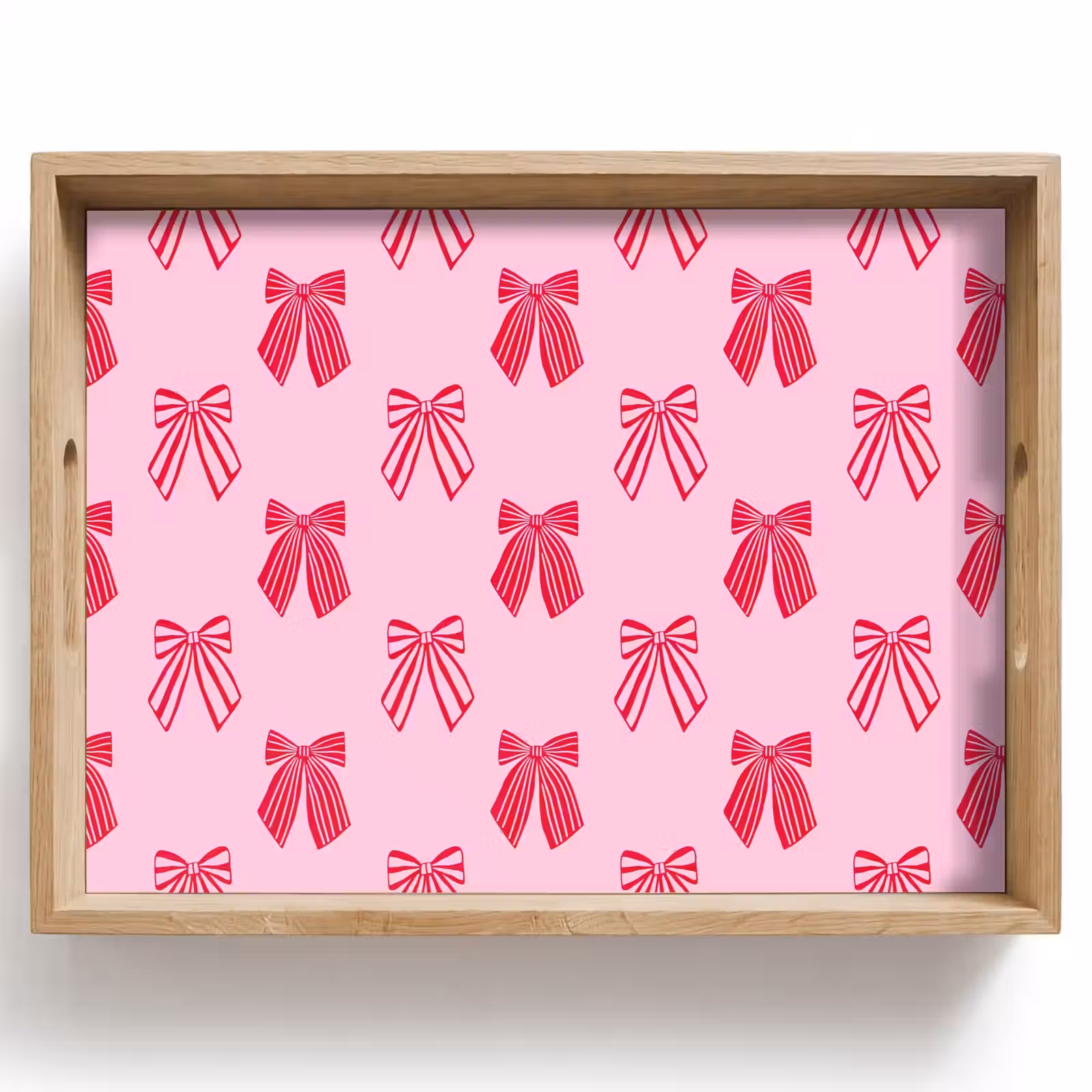Dienblad - Strikken - Kerstmis - Roze - Rood — 1