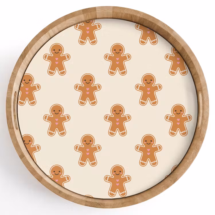 Dienblad - Peperkoek - Kerst - Crème — 1