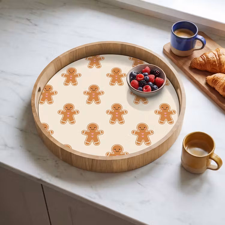 Dienblad - Peperkoek - Kerst - Crème — 4
