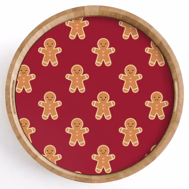 Dienblad - Peperkoek - Kerst - Rood — 1