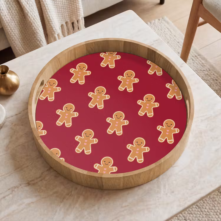 Dienblad - Peperkoek - Kerst - Rood — 2