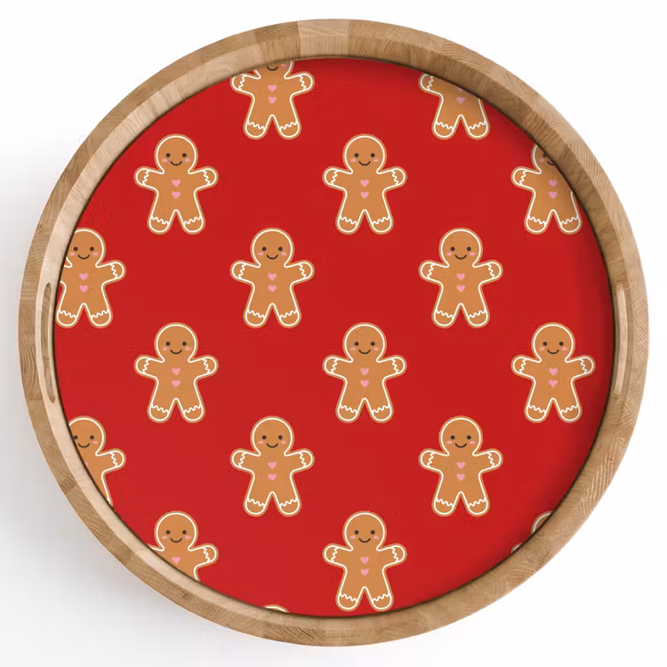 Dienblad - Peperkoek - Kerst - Rood — 1