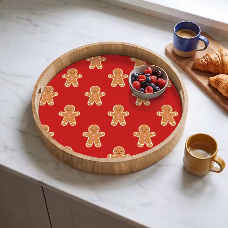 Dienblad - Peperkoek - Kerst - Rood — 4