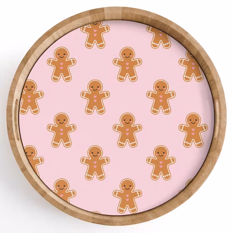 Dienblad - Peperkoek - Kerst - Roze — 1