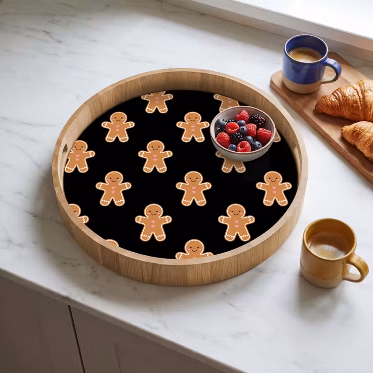 Dienblad - Peperkoek - Kerst - Zwart — 4