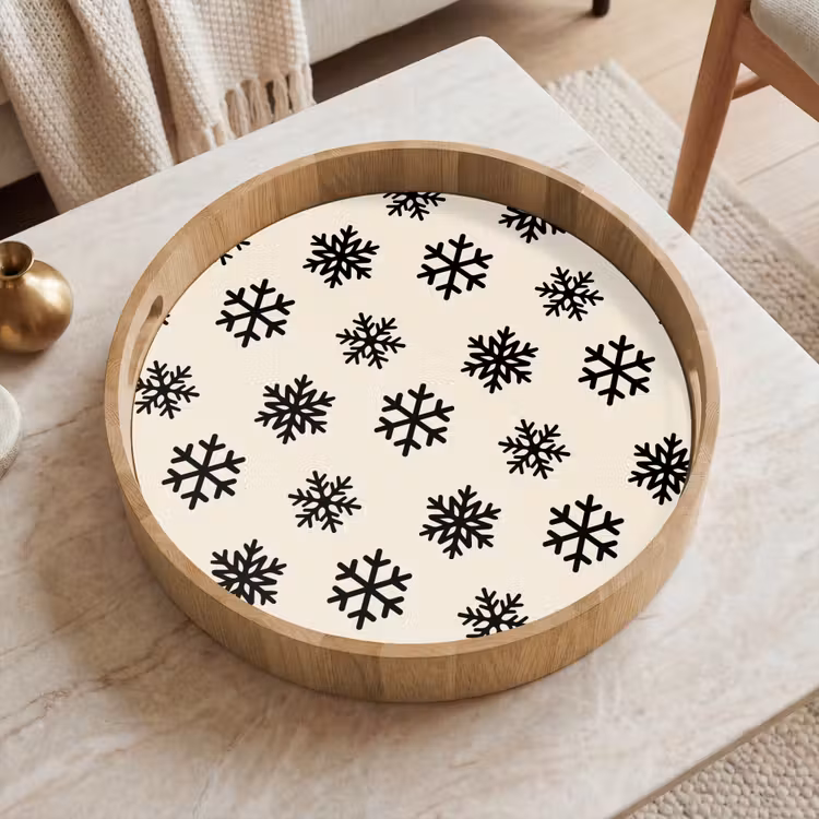 Dienblad - Sneeuwvlok - Crème - Wit — 2