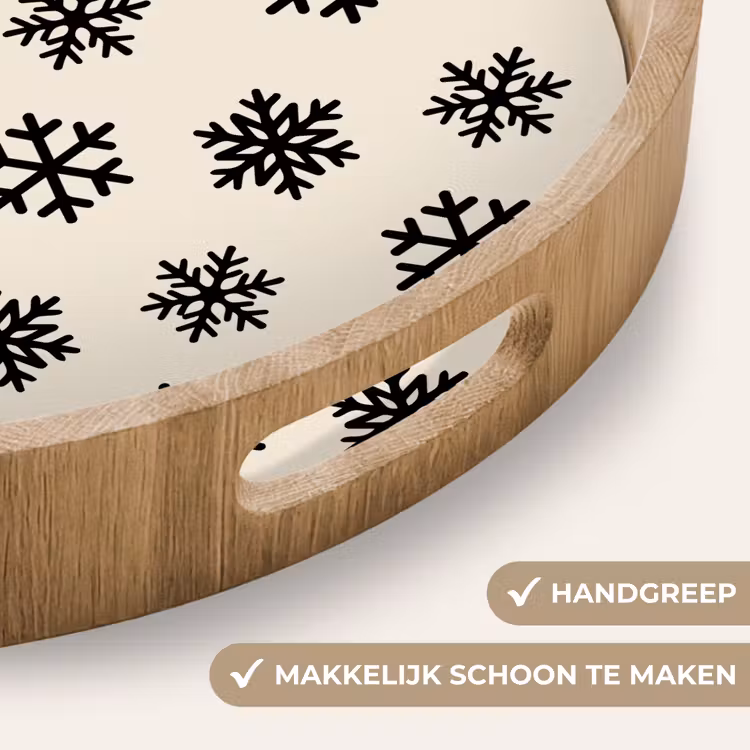 Dienblad - Sneeuwvlok - Crème - Wit — 5