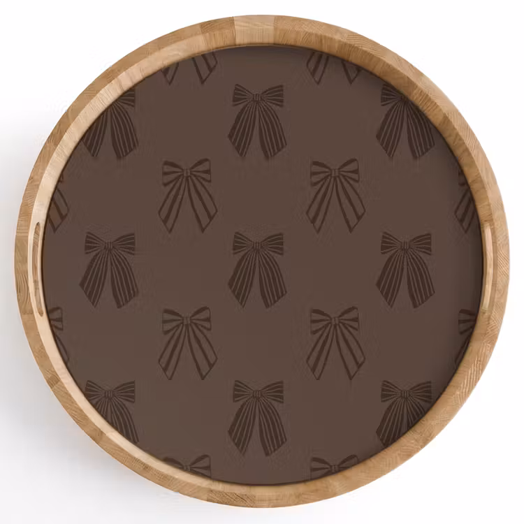 Dienblad - Strikken - Kerst - Bruin — 1