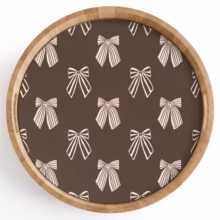 Dienblad - Strikken - Kerst - Bruin - Crème — 1