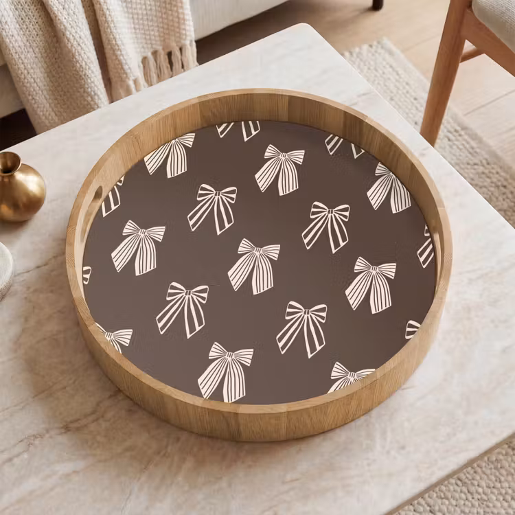 Dienblad - Strikken - Kerst - Bruin - Crème — 2