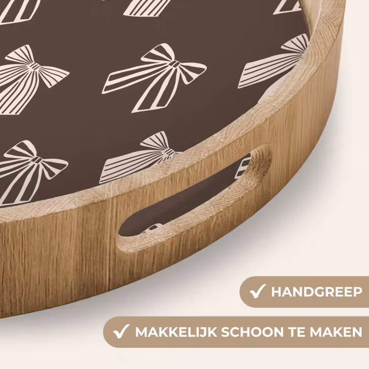 Dienblad - Strikken - Kerst - Bruin - Crème — 5